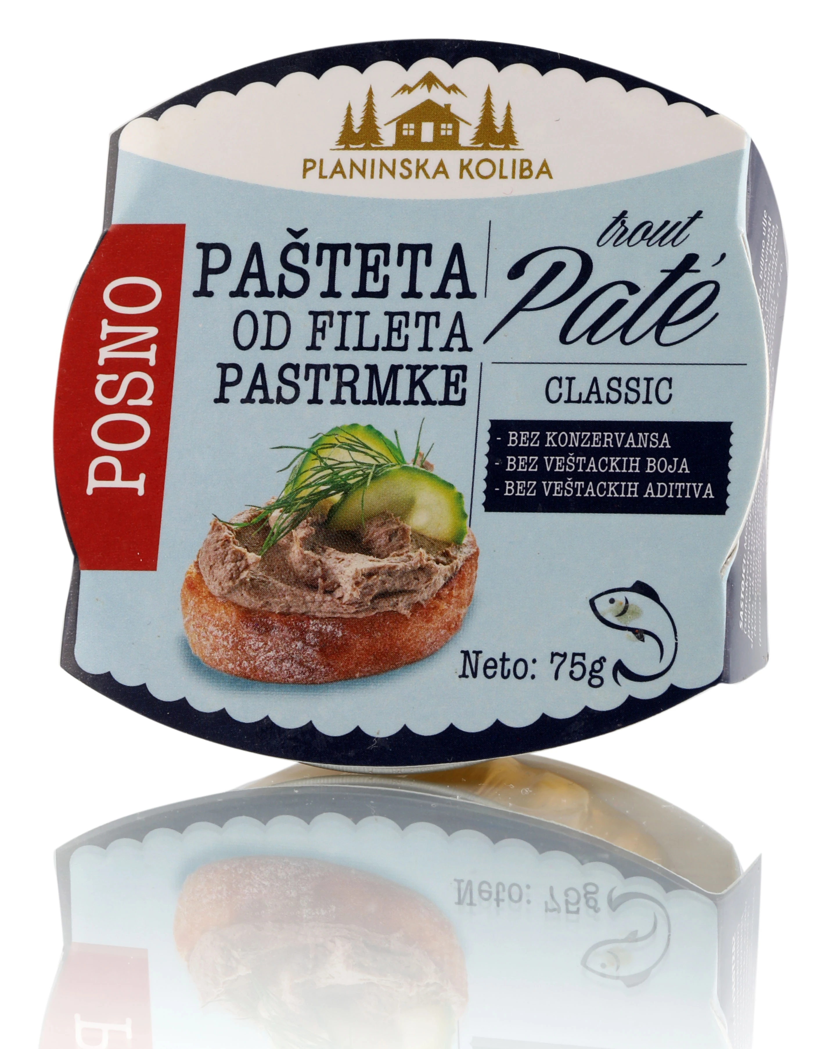 Pašteta od fileta pastrmke 75 g Planinska koliba